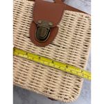 Woman's Straw Vintage Basket Crossbody Purse Photo 5