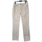 Ralph Lauren Lauren Womens Cream Straight Ankle Jeans 70's Size 6 Square Pocket Photo 6