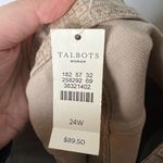 Talbots NEW  plus size paisley print curvy slim crop tan brown pants size 24W Photo 5