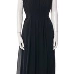 PAS DE CALAIS Pleated Crepe Dress Designer Quite Luxury minimalist Japanese 34/4 Black Photo 5