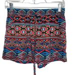 Bebop Aztec Tribal Print High Waist Soft Short Size S Elastic Waist Tie Front Photo 0