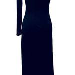 YIGAL AZROUËL COATED JERSEY MESH LEATHER COMBO CUTOUT MAXI GOWN SIZE US 0 Black Photo 1