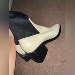 Charles and Keith  cream white faux leather heeled ankle boots. Size 38/US 8 Photo 4