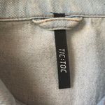 Tic Toc Oversized Embellished Denim Jacket Blue Photo 6