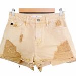 KanCan High Waist Distressed Denim Jean Shorts Mustard Yellow Women’s Size Small Photo 1