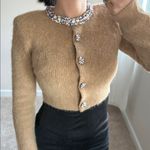 Self Portrait jeweled cardigan. S Tan Photo 3