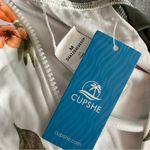 Cupshe NWT  One Piece Swimsuit Mock Neck Zipper Short Sleeve olive size M Photo 5