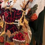 Tiara International Vintage Tiara Int'l Fall Sweater Medium Scarecrow Pumpkin Farm Knit Cottage Photo 4