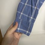 J.Crew Women's Shirt Size Small Light Blue White Plaid Long Sleeve Button Photo 2