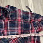 ZARA  plaid distressed button down shirt size medium Photo 6