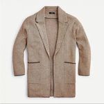 J.Crew Sophie Brown Herringbone Cardigan Sweater Blazer Cotton Wool Blend XS Photo 0