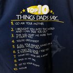 Tultex Top 10 Things Dads Say T Shirt Vintage 90s Blue Extra Large XL Humor Funny Solid Photo 5