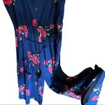 Xhilaration  blue and floral print jumpsuit with spaghetti straps size medium Photo 4