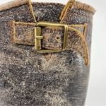 Frye  Veronica  Leather Boots Color Brown Fashion Cracked Shiny Finish SZ 6 Photo 7