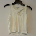 Good American NWT White Asymmetrical Ribbed Tank Photo 2