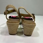 Eileen Fisher Pink & Tan Espadrille Platform Wedge Sandals Shoes Womens 8 Photo 5