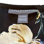 A pea in the pod  Floral Maternity Blouse Black Cream Whimsigoth Womens Medium Photo 8