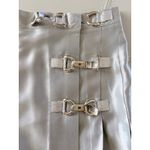 Street Code Y2K Silver Metallic Mini Kilt Skirt size Small Photo 5