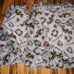 FRIENDS TV Series Pajama PJ‎ Set Women's Small S Top Pants Briefly Stated Soft Gray Photo 0