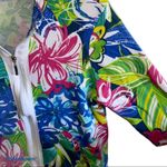 Vintage floral pattern Zip up jacket Green Photo 4
