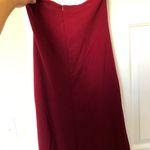 Gracia  Burgundy Ruffle Off The Shoulder Cocktail Dress Photo 5