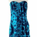 Jay Godfrey  Silk Chiffon Sleeveless Cocktail Dress Blue Mini Sweetheart 10 EUC Photo 0