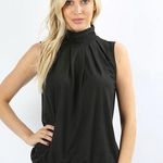 Drew LAST ONE - HIGH NECK PLEATED TOP - BLACK Photo 0