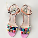 Fendi  Rainbow Pyramid Stud Block Heel Sandals 37.5‎ Photo 0