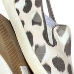 LK Bennett  Leather Slip On Sneakers Loafers Grey Off-White Flats Womens 37 6.5 Photo 5