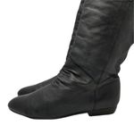 Crossroads Womens Boots Black Leather Block Heels Pull On Pointed Toe Flat 8 W Photo 4