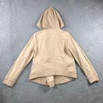 Free People Carmen Moto Jacket Women Small Beige Asymmetrical Zip Photo 2