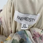 Faeriesty Ruched Bustier Ruffle Trim Hem Floral Print Tube Corset Zip Dress‎ 2XL Pink Size 2X Photo 9