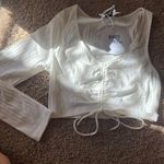 Princess Polly One Shoulder Long Sleeve Crop Top Photo 0