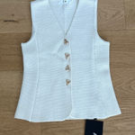 ASTR The Label Sweater Vest Sleeveless Jayce Sise XS Cream Gold Photo 0
