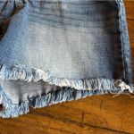 Zenana Mid Rise Raw Frayed Hem Denim Shorts Size Large Photo 7