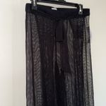 Forever 21 Womens Black Mesh Swim Cover Up Pants Wide Leg Size Medium Photo 5