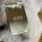 Marled Sweater Short Sleeve Eyelash Knit Mock Neck Lavender Purple Womens Large Photo 2