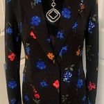 T Tahari  Black Floral Blazer Photo 0