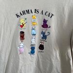 Gildan Karma Is A Cat Swiftie Graphic T-Shirt Size Large Photo 1