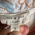 Tea & Cup White Floral Print Sleeveless Faux Wrap Romper Size Small Photo 6