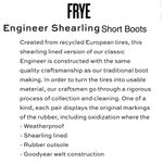 Frye Engineer Shearling Short Black Rubber Coated Waterproof Ankle Boots Size 6 Photo 15