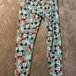 LuLaRoe  Disney Mickey Mouse Leggings Women's One Size Green Striped Stretch Full Photo 2