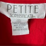 Petite Sophisticate 🏷️ RED SILK S/S Blouse Button Down Short S Vintage 90s Y2K Photo 1