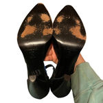 Max Mara BLACK LEATHER POINTED TOE HEELS Photo 4