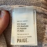 Paige Sofie cardigan in pastel pink w/ silver thread. Cropped. Cable knit. Small Photo 6