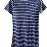 Madewell NEW Tina Stripe Navy White T-Shirt Dress Photo 8