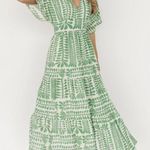 Baltic Born  Kimono Midi Dress Green Print NWT Size XL Photo 0