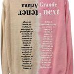 Ariana Grande  Sweetener Pink Tan World Tour Thank U Next Crew Sweatshirt size S Photo 4