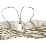 Aerie Pique Animal Print Zebra Keyhole Bandeau Bikini Top size Small Photo 5