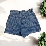 ZARA  Trafaluc Pinstripe Denim Shorts Size 4 Photo 1